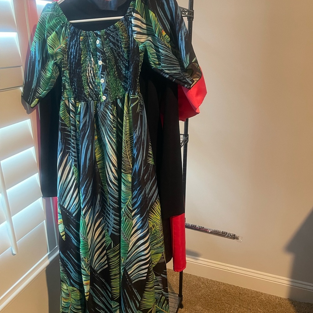 New long tropical maxi dress